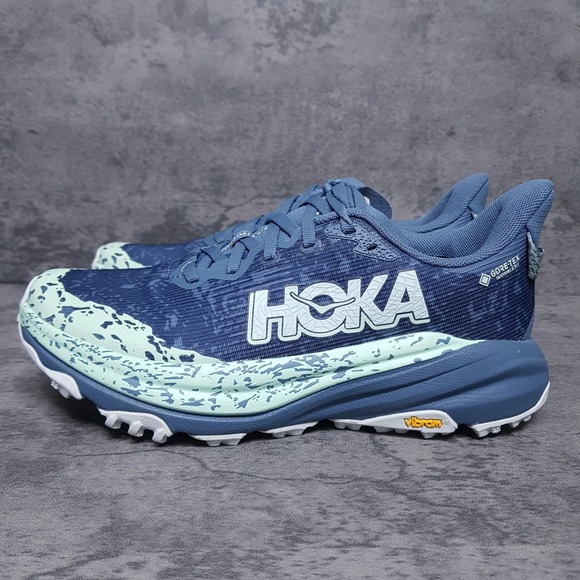 Hoka One One Shoes - HOKA One One Speedgoat 6 GTX Trail Running Shoes Womens Size 9.5 B Blue Green